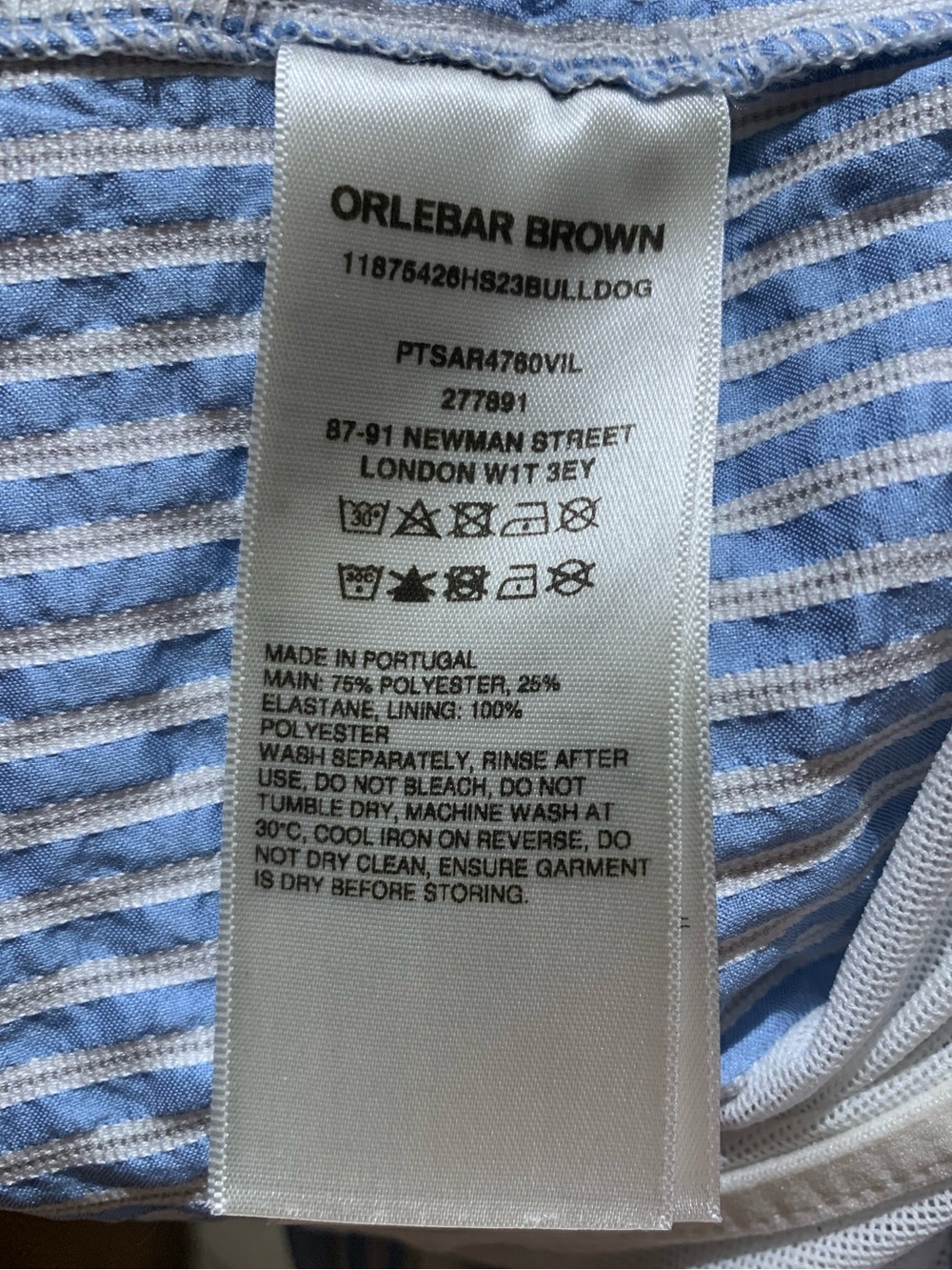 Orlebar Brown Seersucker Striped Swim Short / Swim Trunks - Picture 4 of 6